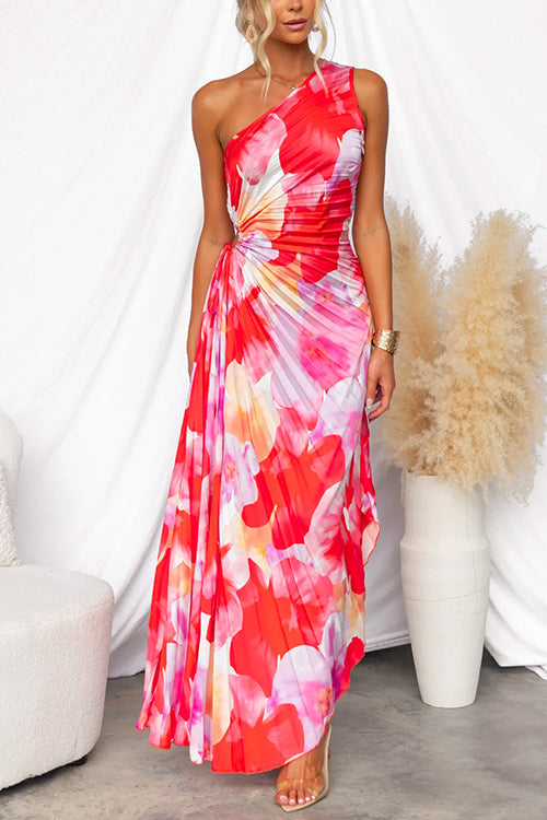 Jorunn | One Shoulder Floral Maxi Dress