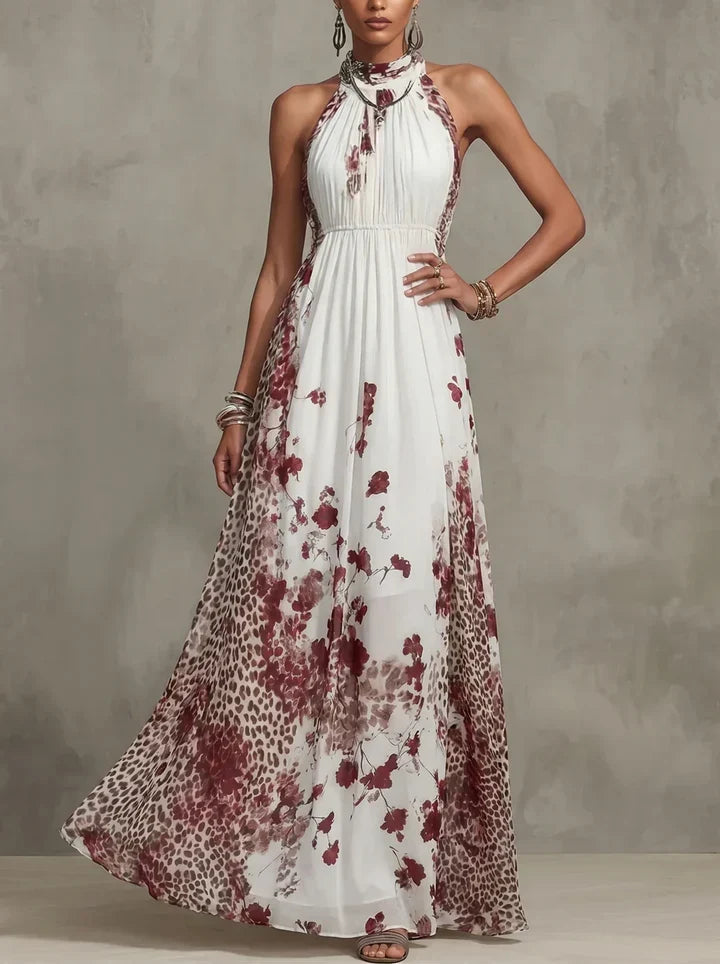 Rowena | Floral Halter Maxi Dress