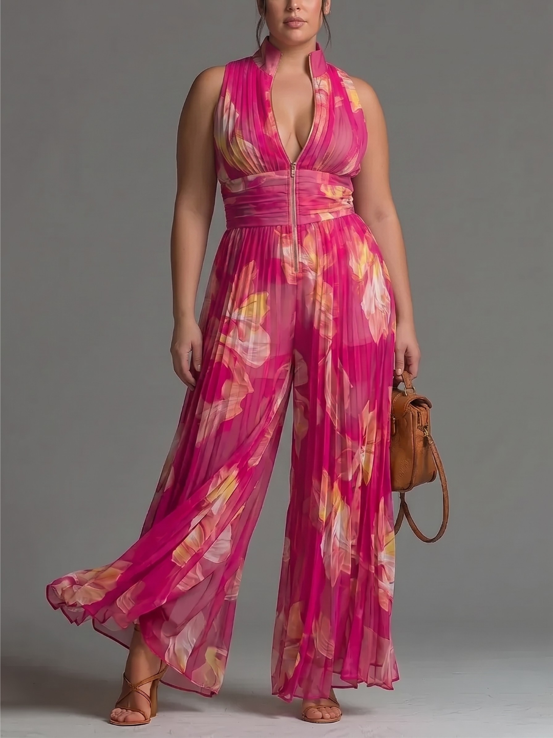 Laura | Elegant Pleated Jumpsuit