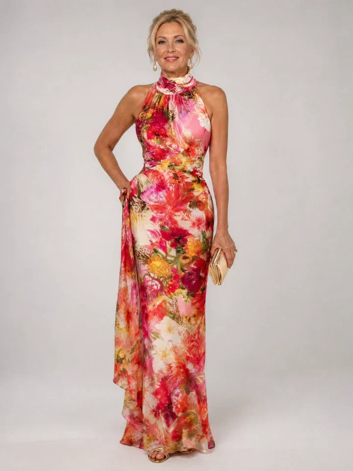 Emmaline | Floral Halter Maxi Dress