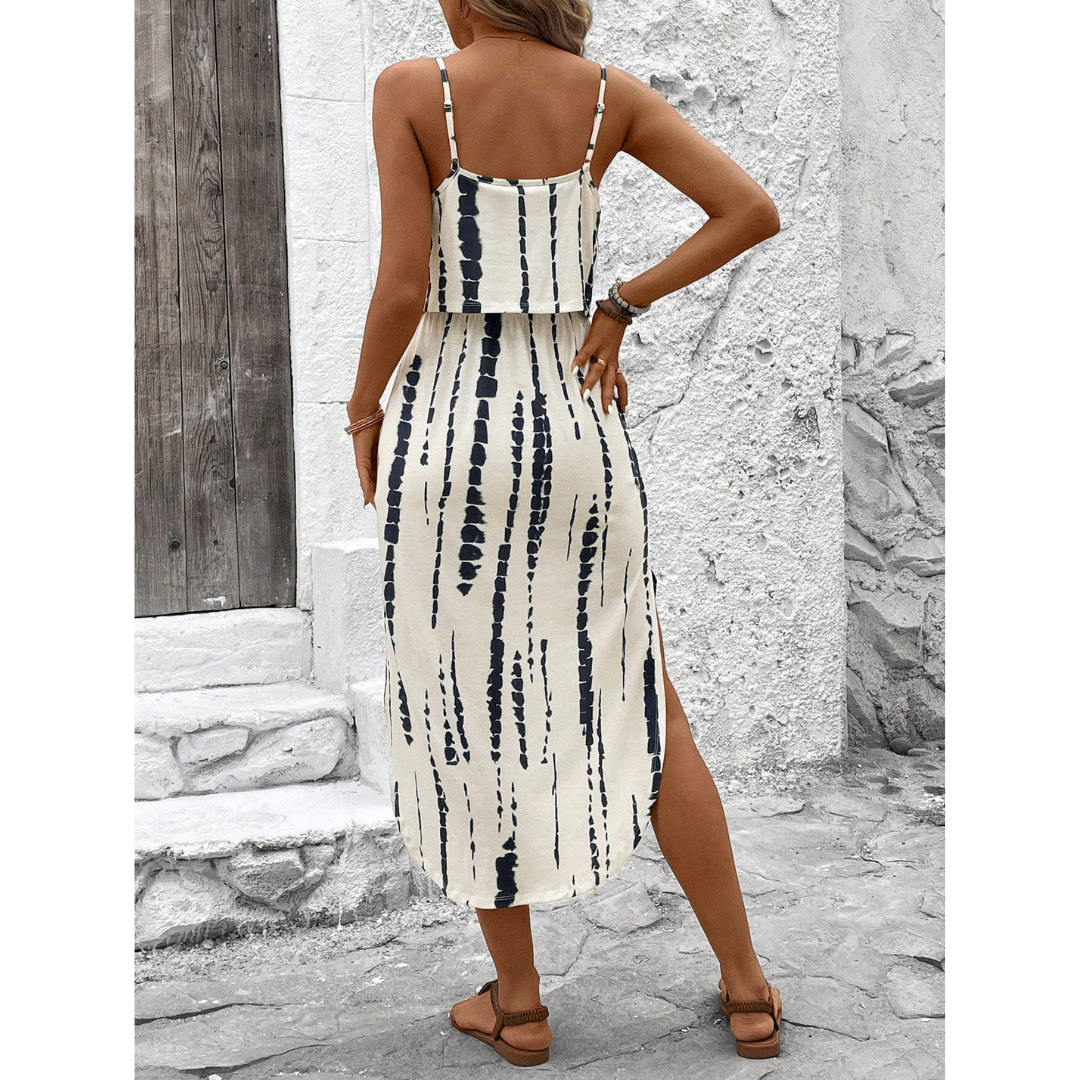 VIVICA™ – Vibrant Printed Spaghetti Strap Dress