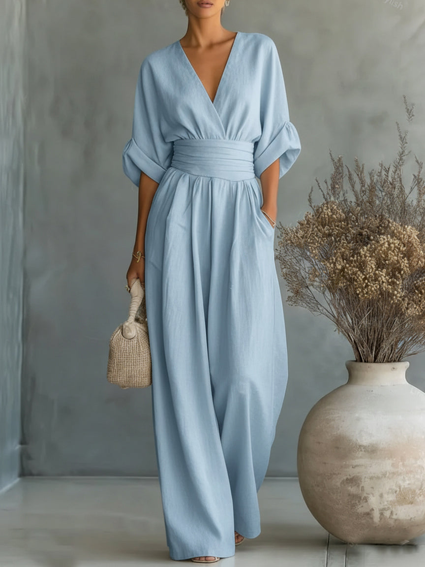 Claire | Elegant Wide Leg Jumpsuit