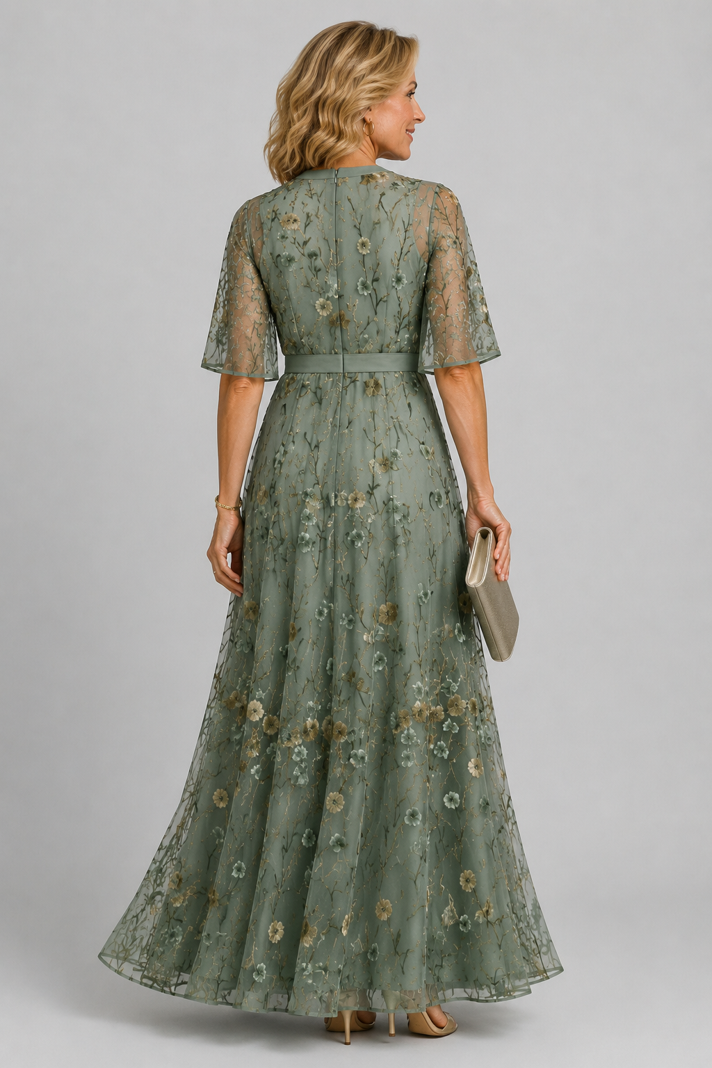 Solenne | Floral Halter Midi Dress