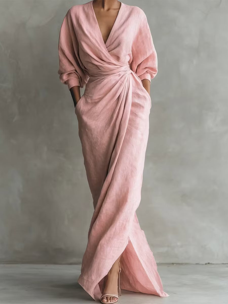 Odette | Draped Wrap Maxi Dress
