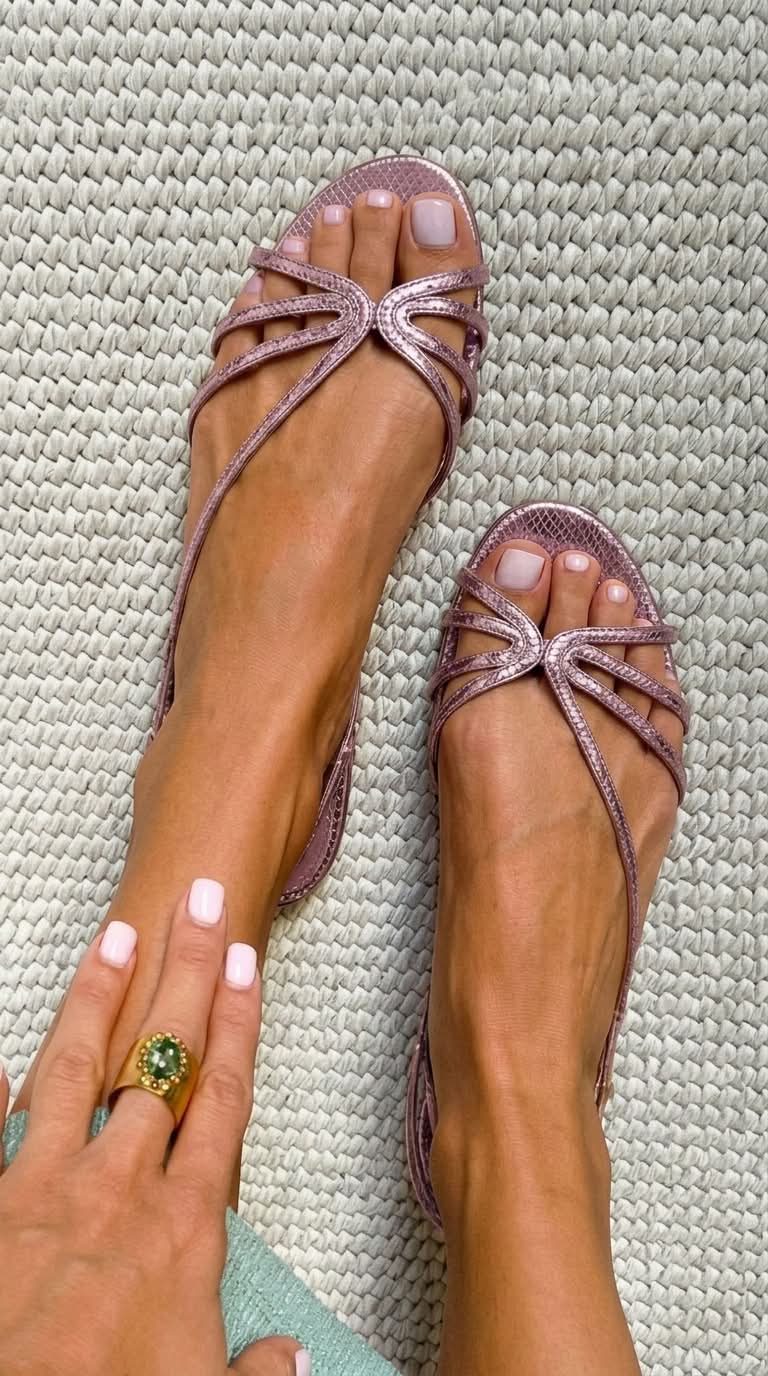 Ginevra — Gold Strappy Sandals