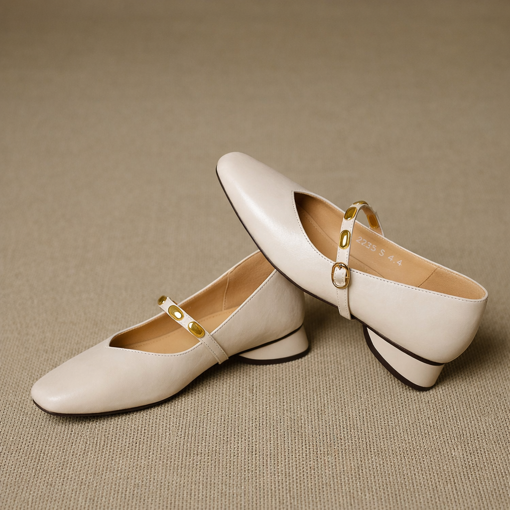 Zyra | Leather Flats