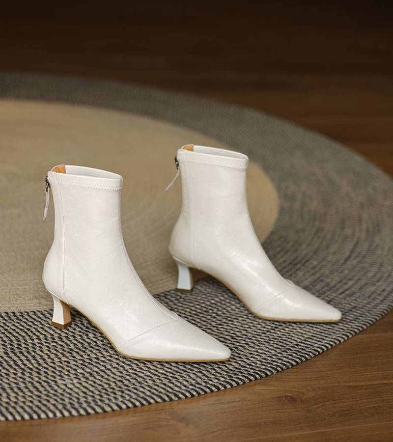 Charlotte-May | Leather Heeled Ankle Boots