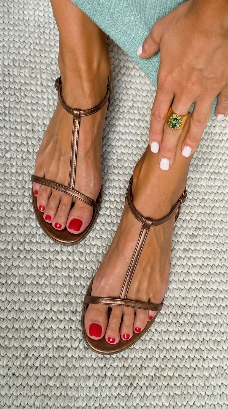 Rosalba — Gold Spring Sandals