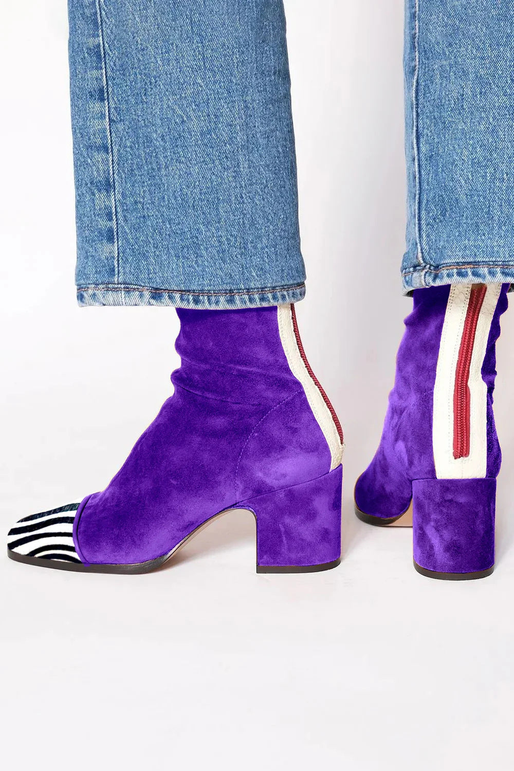 CRESSIDA | ZEBRA PRINT ANKLE BOOTS