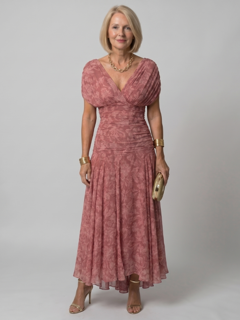 Calen™ Élégante Robe Midi Florale
