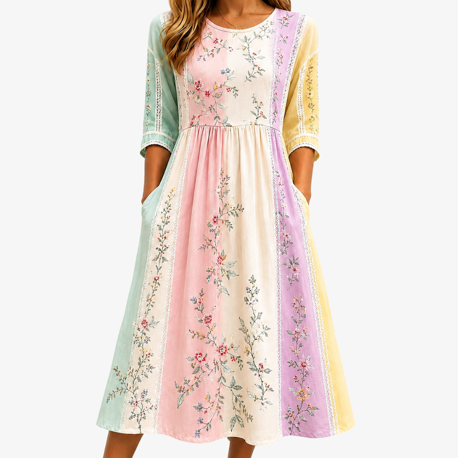 Una | Floral Pocket Midi Dress