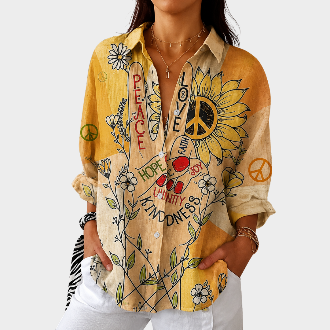 Claire | Light And Colourful Blouse With Print