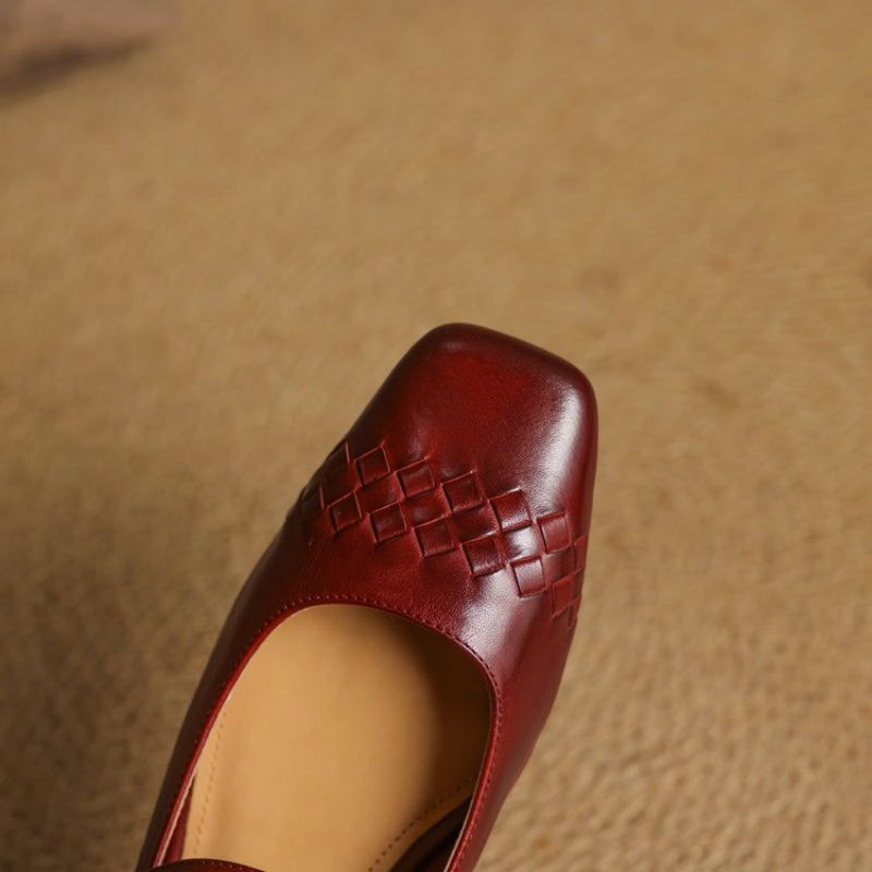 Verity | Square Toe Mary Jane Flat