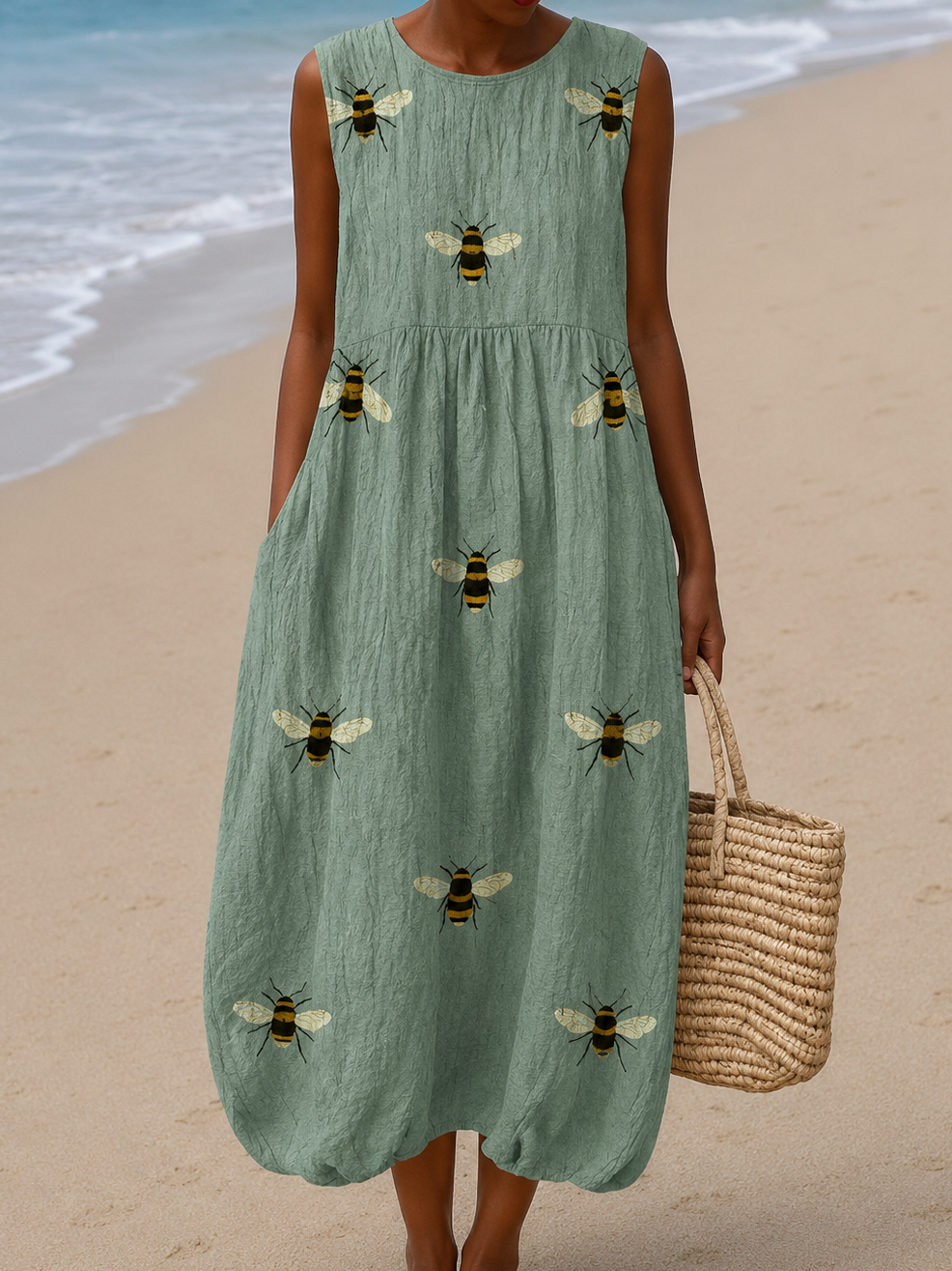 Hollis | Relaxed Sleeveless Midi Dress