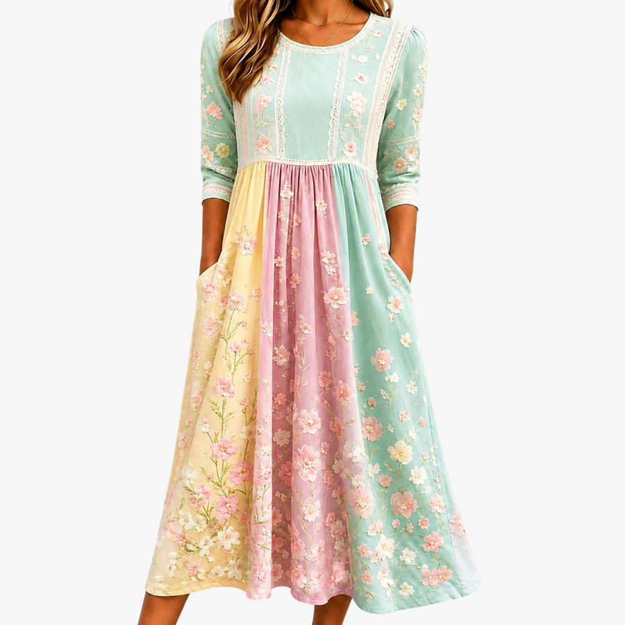 Tessa | Floral Pocket Midi Dress
