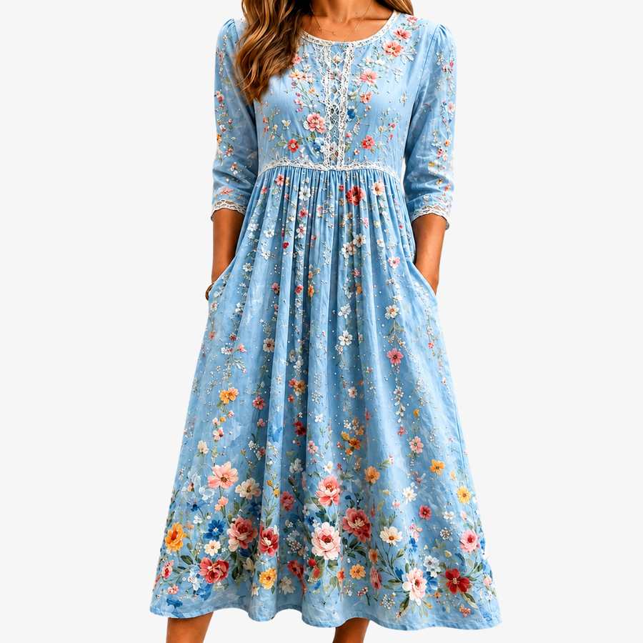 Rosa | Floral Midi Dress