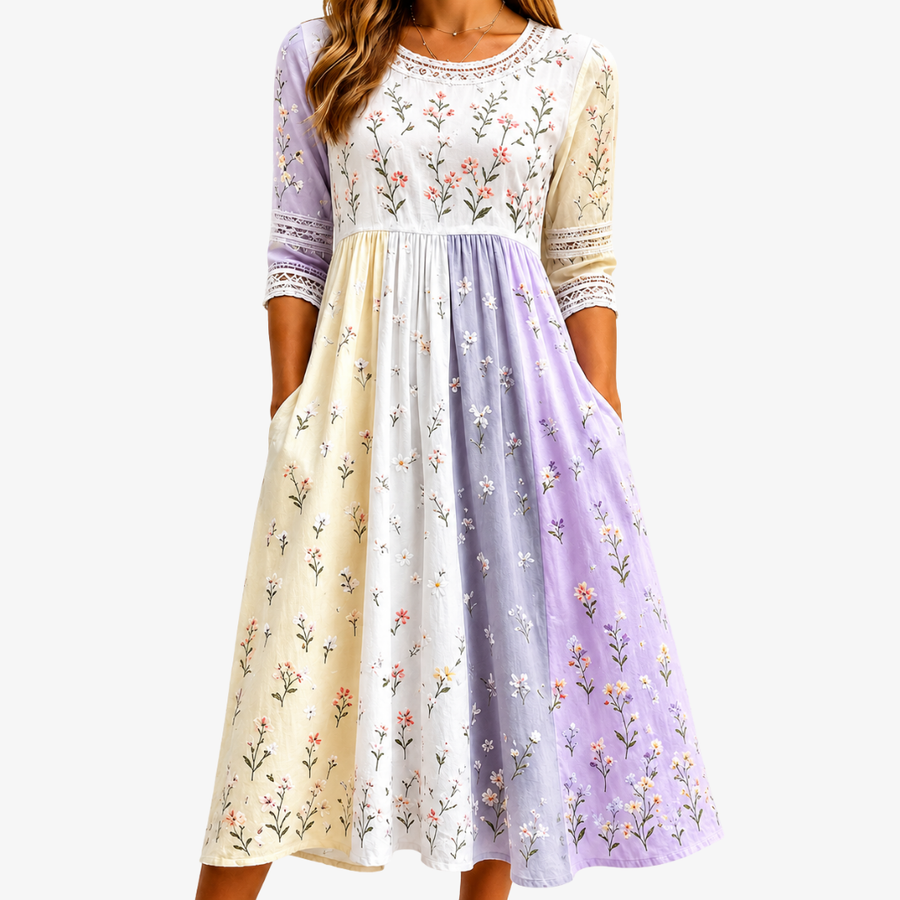 Sabrina | Floral Midi Dress