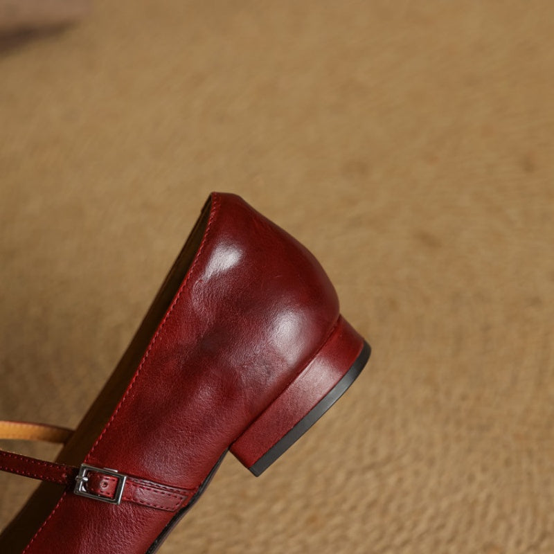 Verity | Square Toe Mary Jane Flat