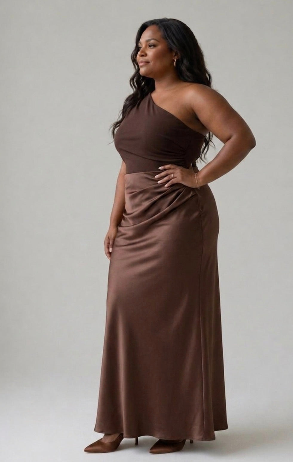 Evangeline | Maxi Dress in Satin