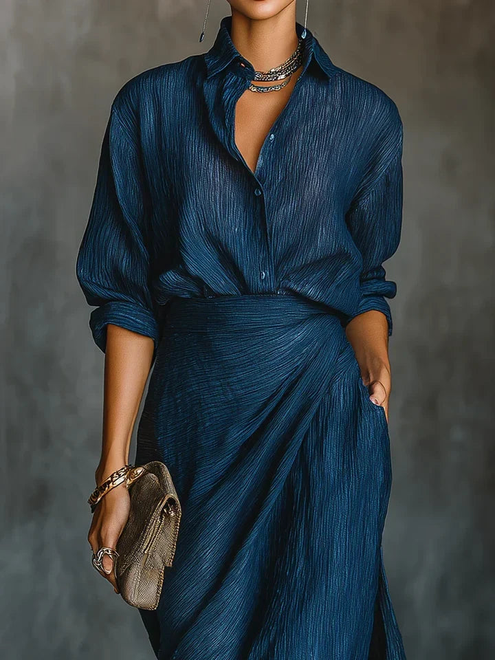 Odalie | Draped Two Piece Maxi Set