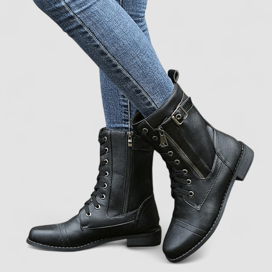Tallulah | Buckled Mid Calf Western Boots