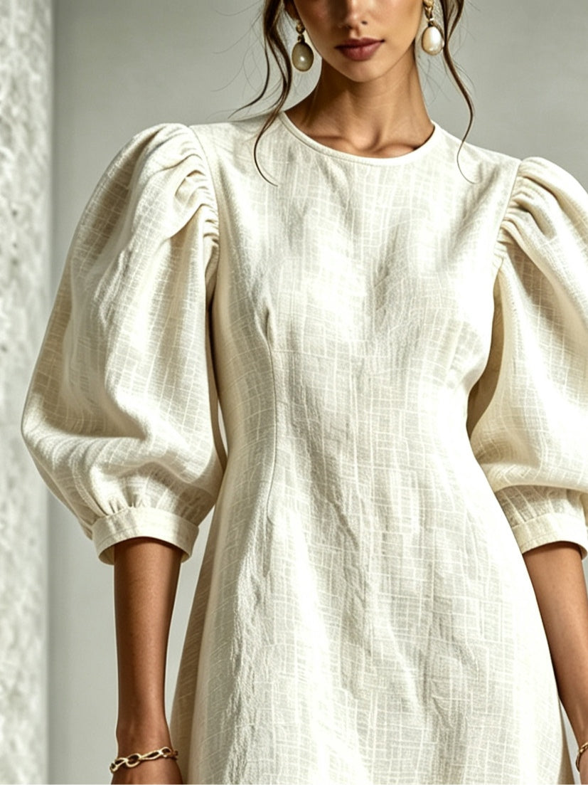 Wren | Blossom Hem Puff Sleeve Mini Dress