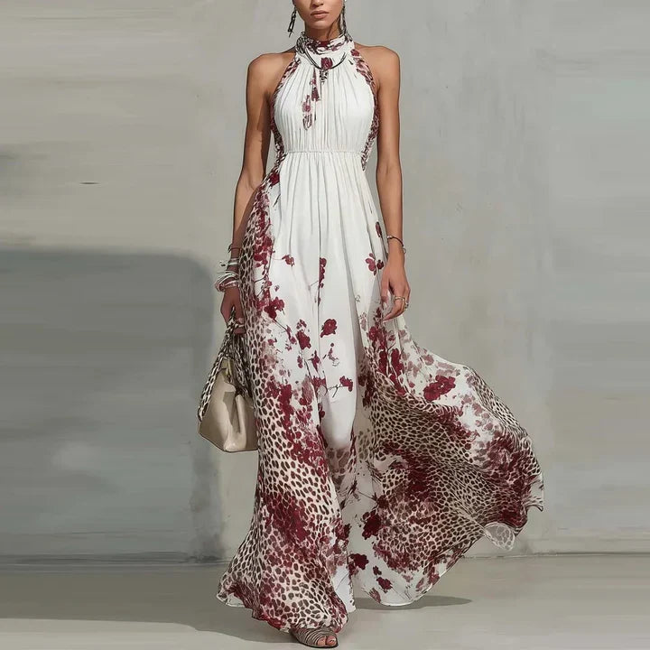 Rowena | Floral Halter Maxi Dress