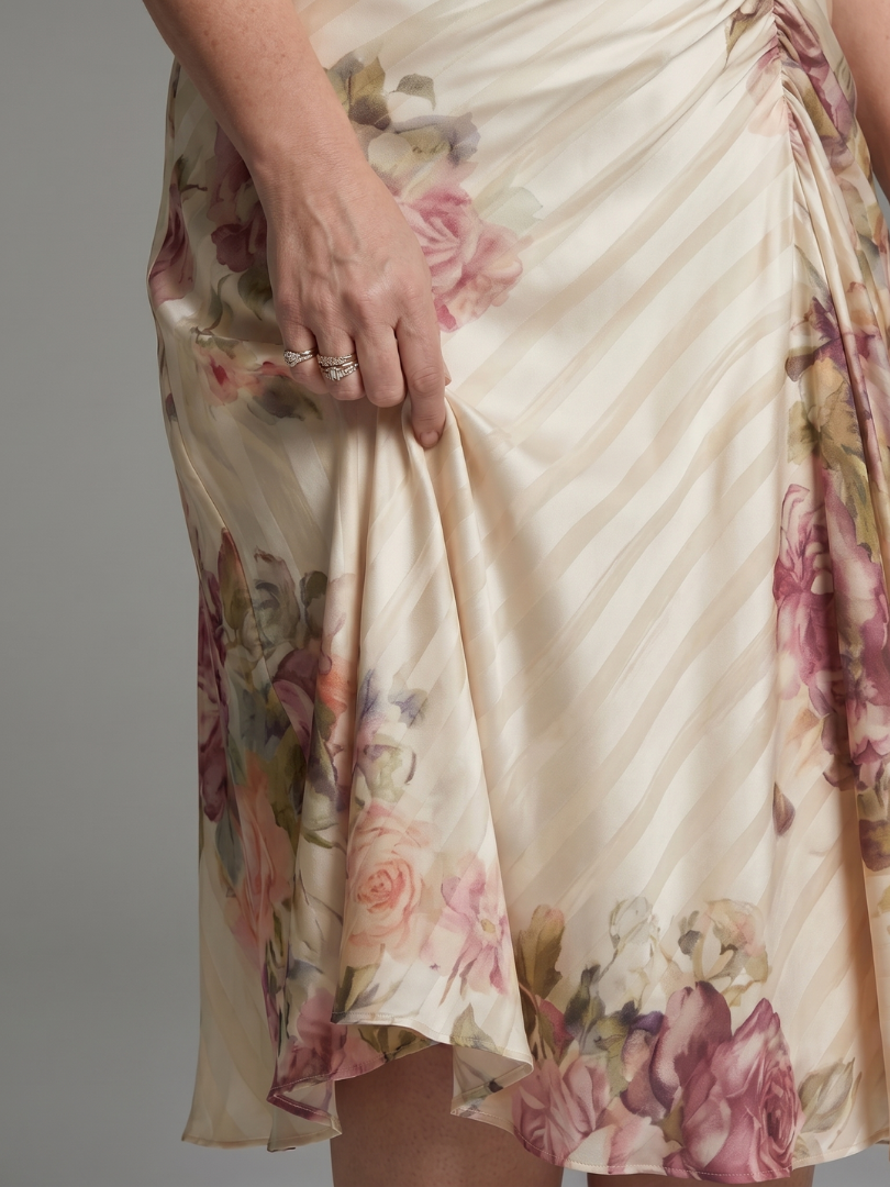 Helene | Flutter Sleeve Wrap Midi Dress