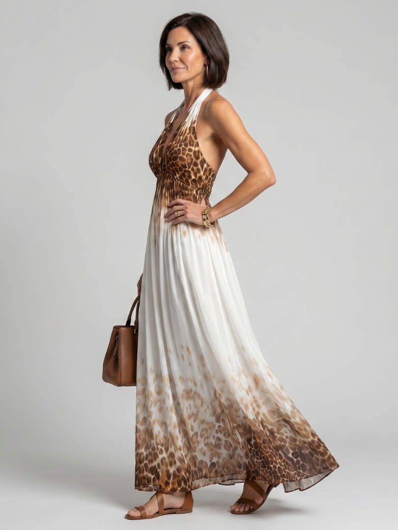 Sophie | Flowing Halter Maxi Dress