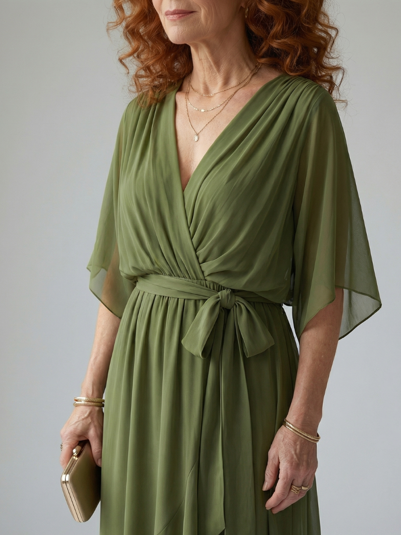 Mireille | Softly Draped Midi Dress