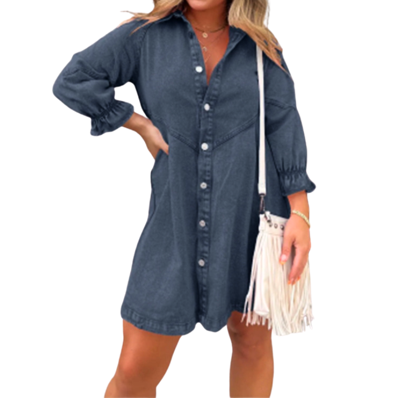 RENEE™ – Stylish Puff Sleeve Mini Dress
