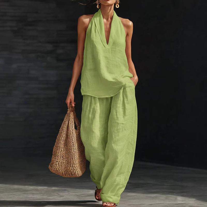 Ainhoa | Linen Textured Two Piece Set