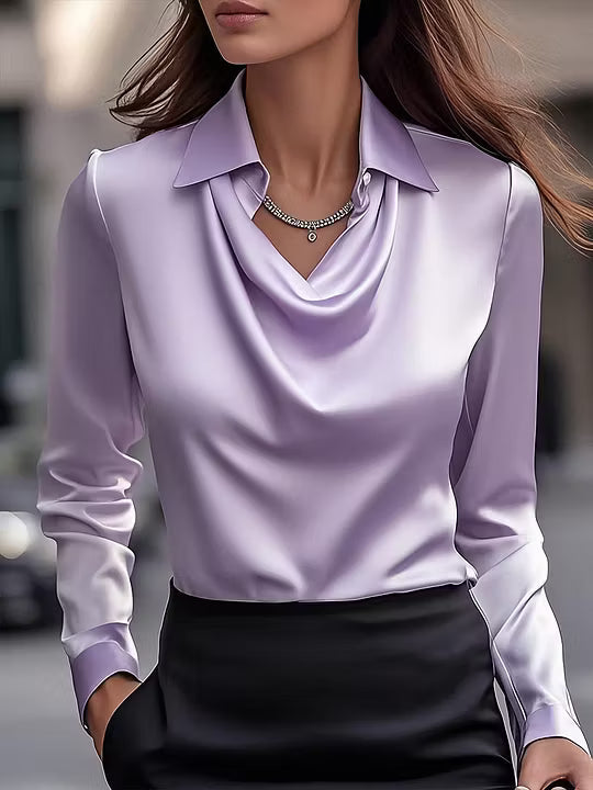 Amelie | Draped Collared Blouse