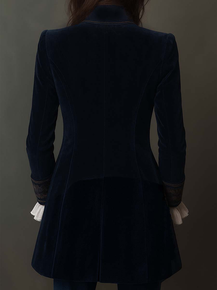 Octavia | Embroidered Longline Jacket