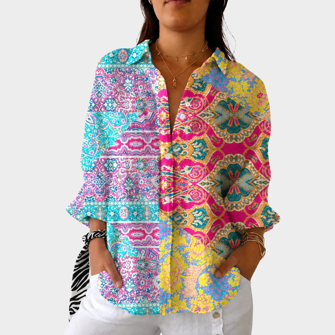 Ava | Lightweight And Colourful Printed Blouse