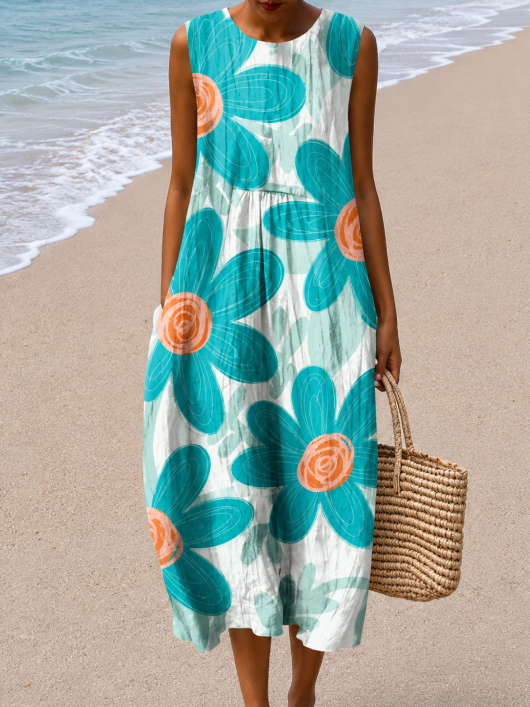Tabitha | Sleeveless Relaxed Midi Dress