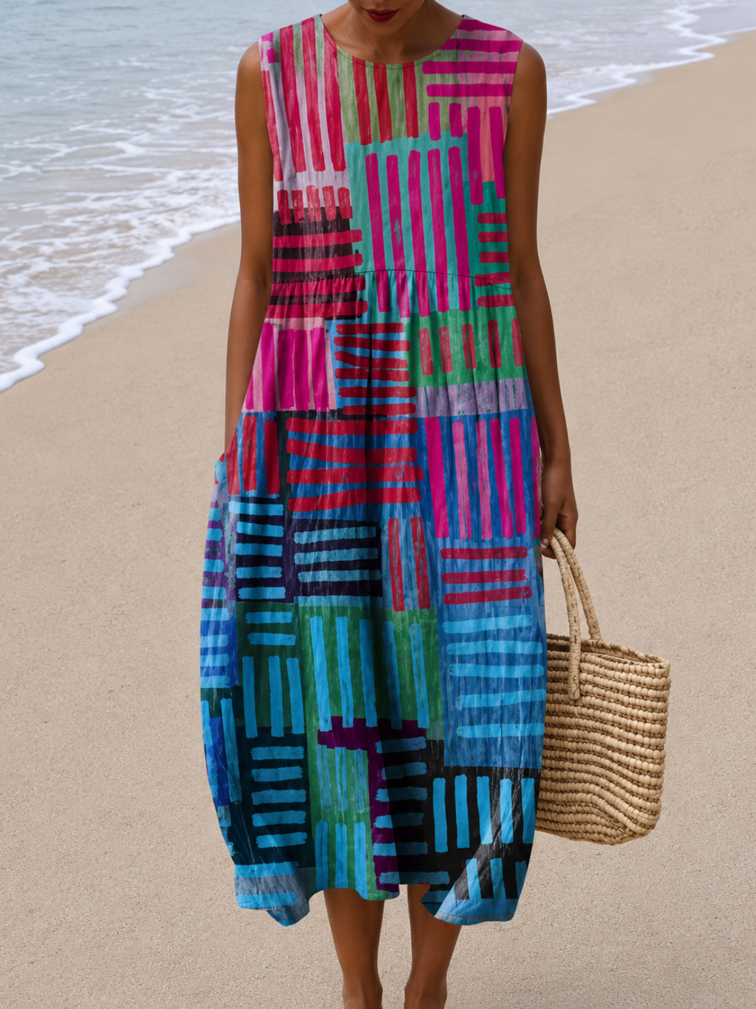 Vivian | Sleeveless Relaxed Midi Dress