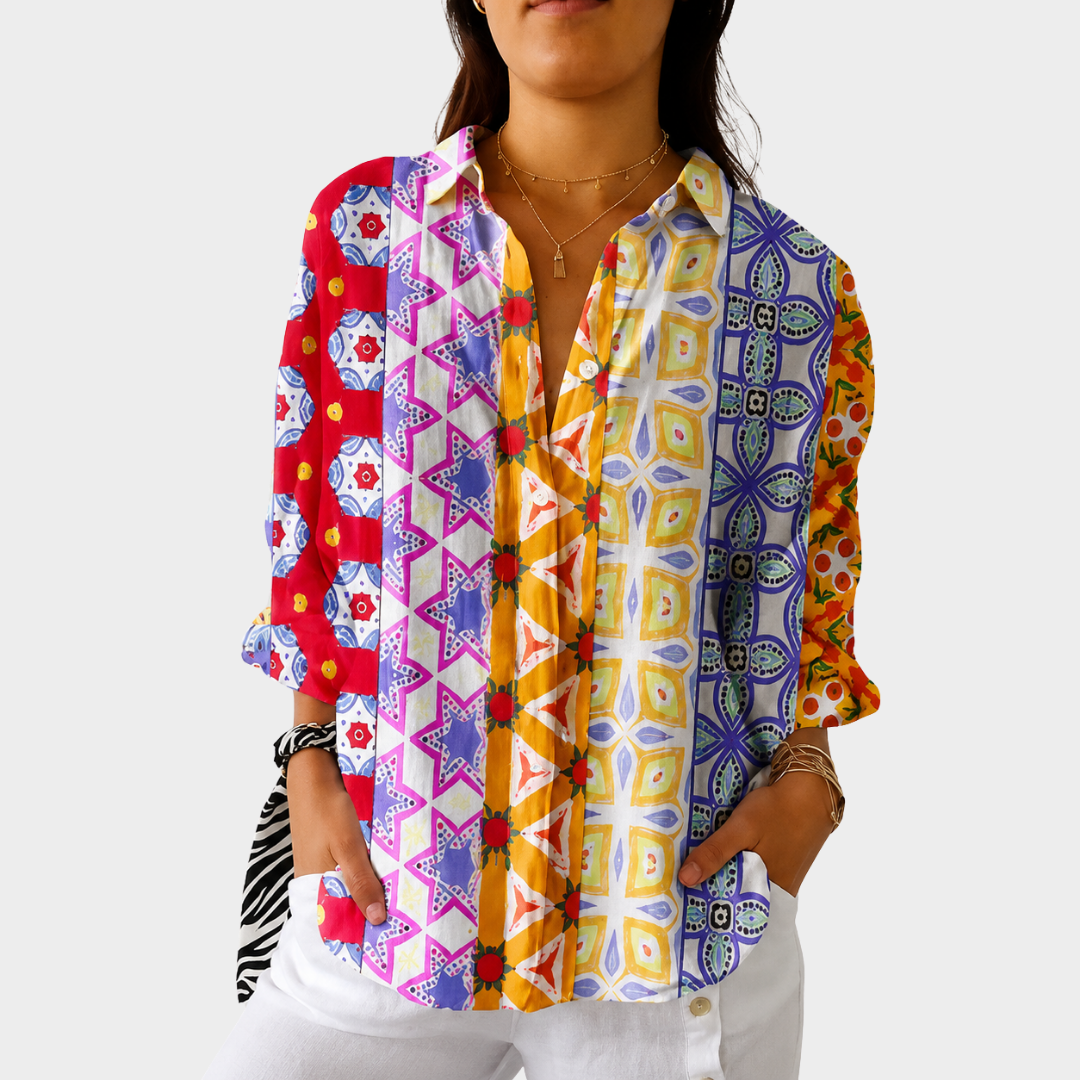 Lily | Light And Colourful Blouse With Print
