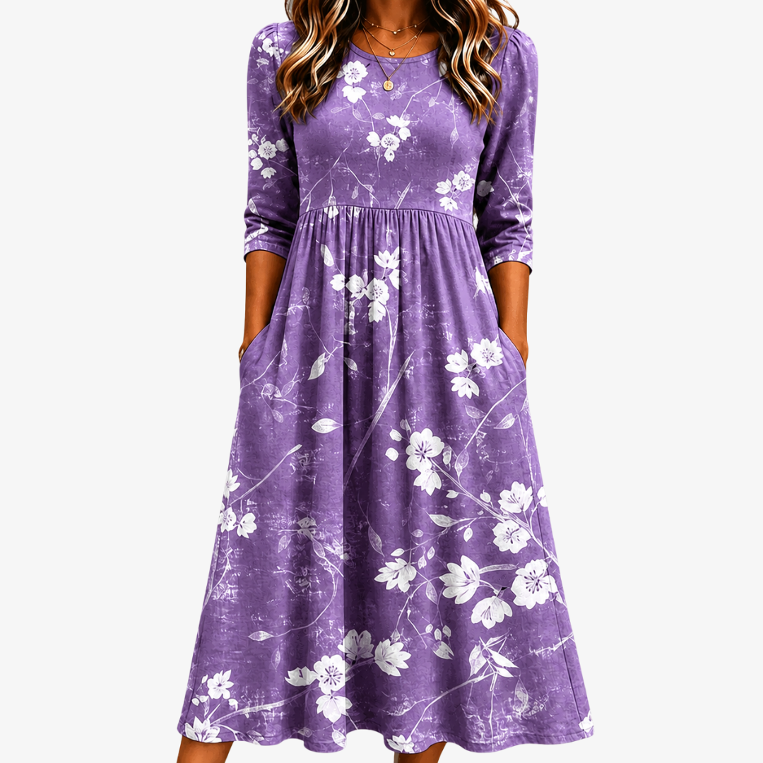Adelaide | Floral Pocket Midi Dress