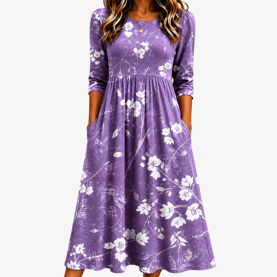 Adelaide | Floral Pocket Midi Dress