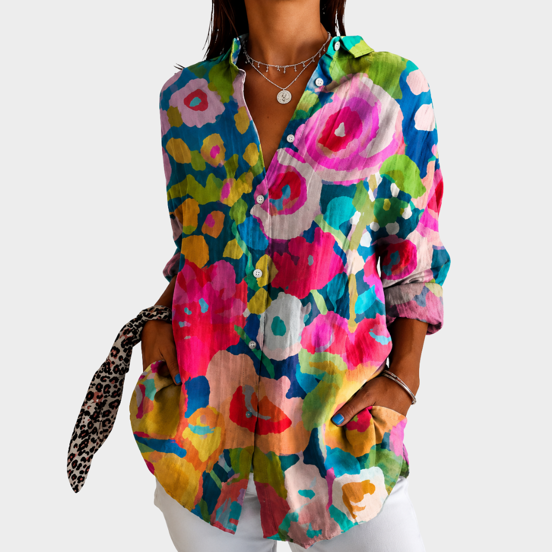 Frederica | Painted Garden Glow Blouse
