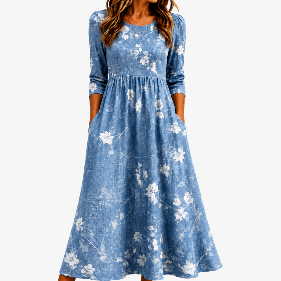 Harriet2 | Floral Pocket Midi Dress