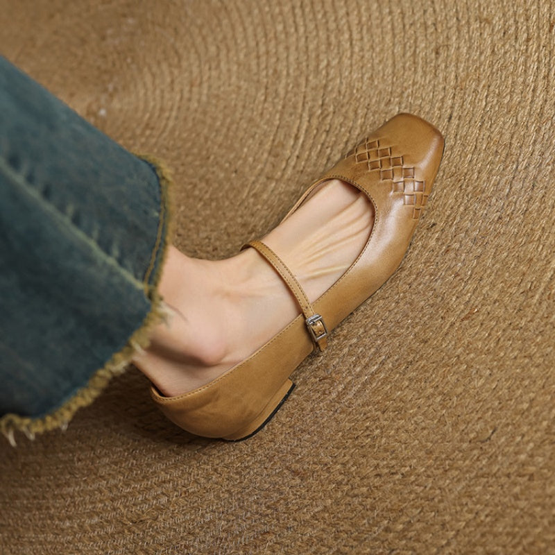 Verity | Square Toe Mary Jane Flat