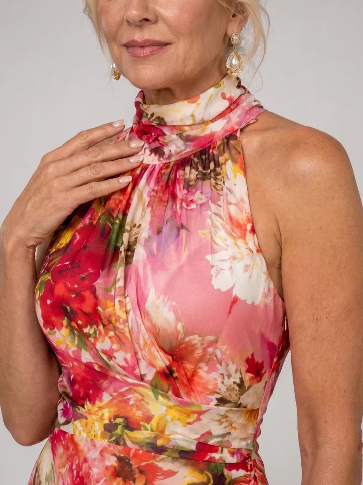 Emmaline | Floral Halter Maxi Dress