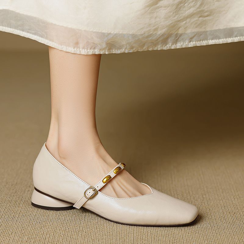 Zyra | Leather Flats