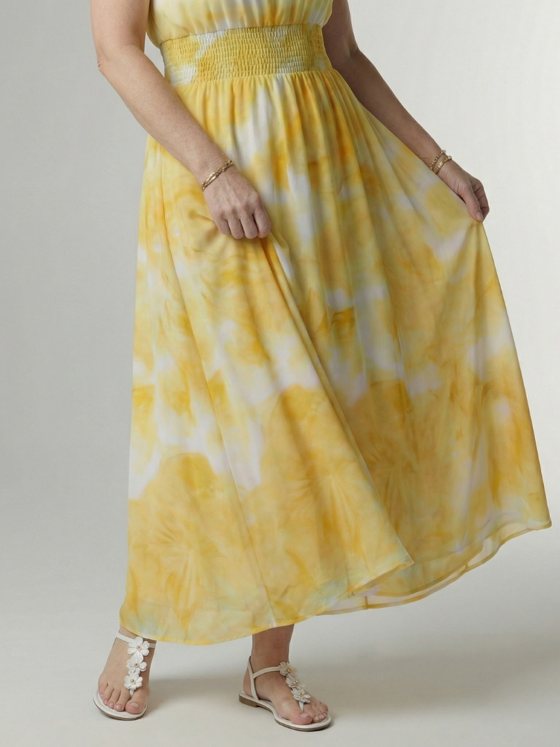 Faye | Gathered Halter Midi Dress