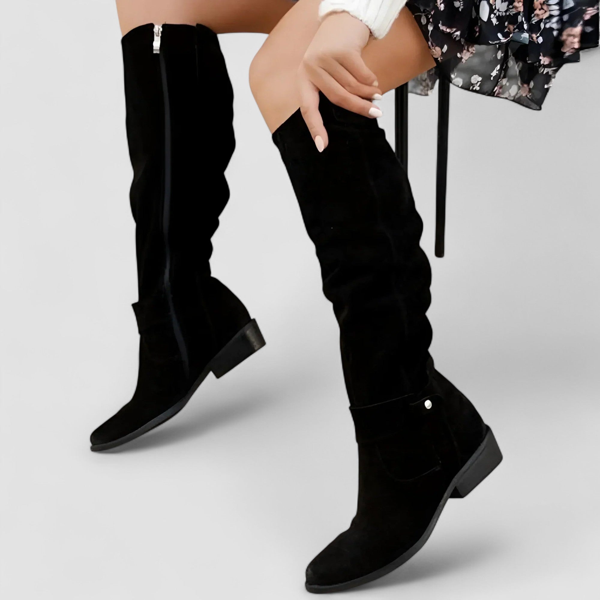 Adeliza | Slouch Knee High Riding Boots