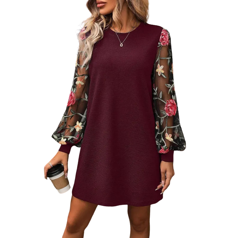 Mireille | Floral Bishop Sleeve Midi Dress