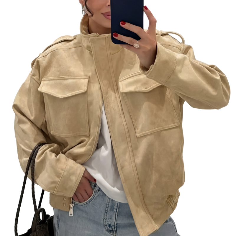 TRISH™ – Polished Stand Collar Casual Jacket