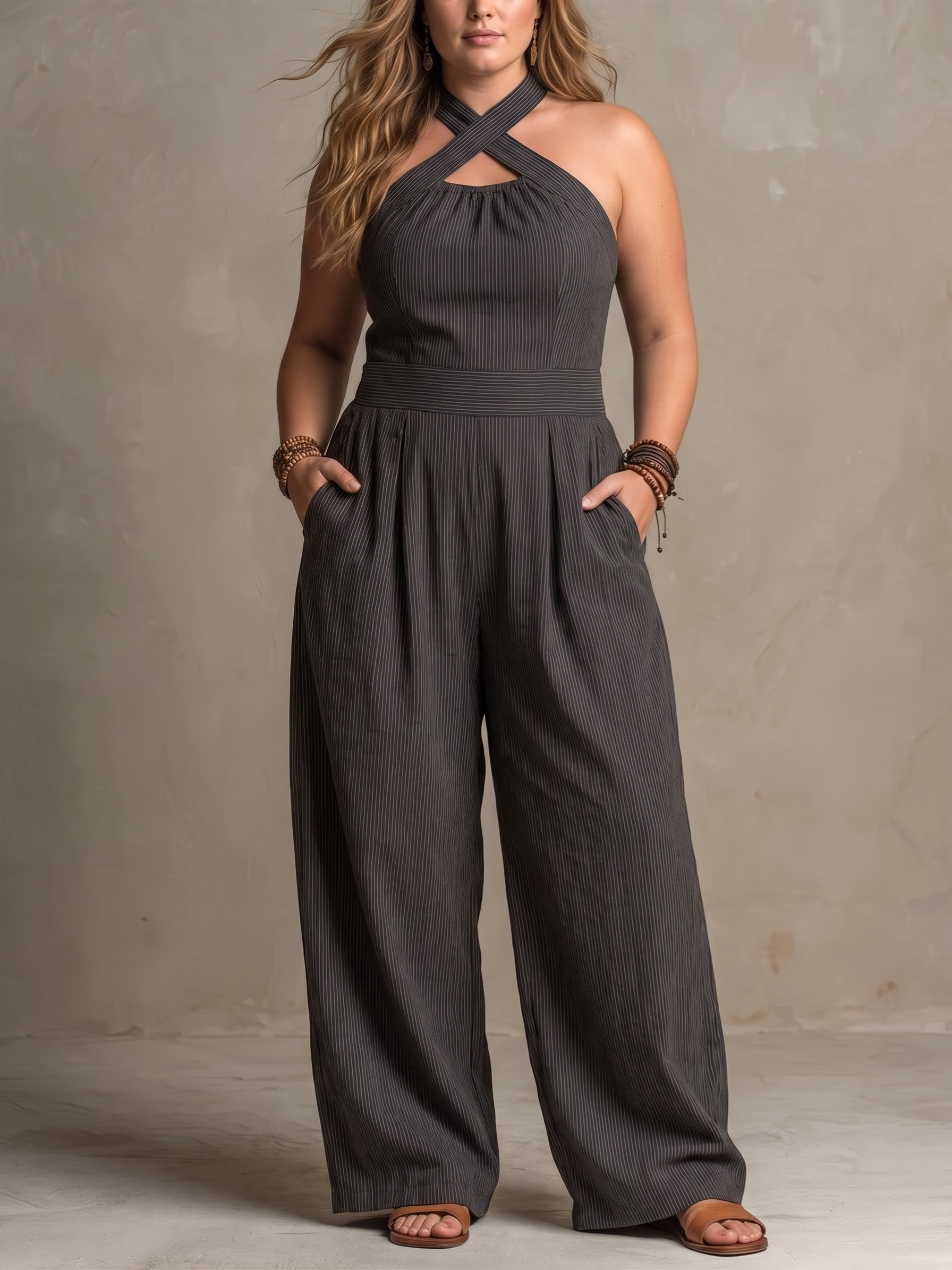 Bianca | Elegant Linen Blend Summer Jumpsuit